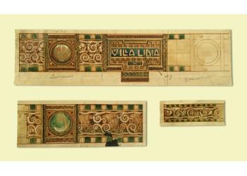 fregio decorativo villa Lydia  fregio decorativo villa Lydia